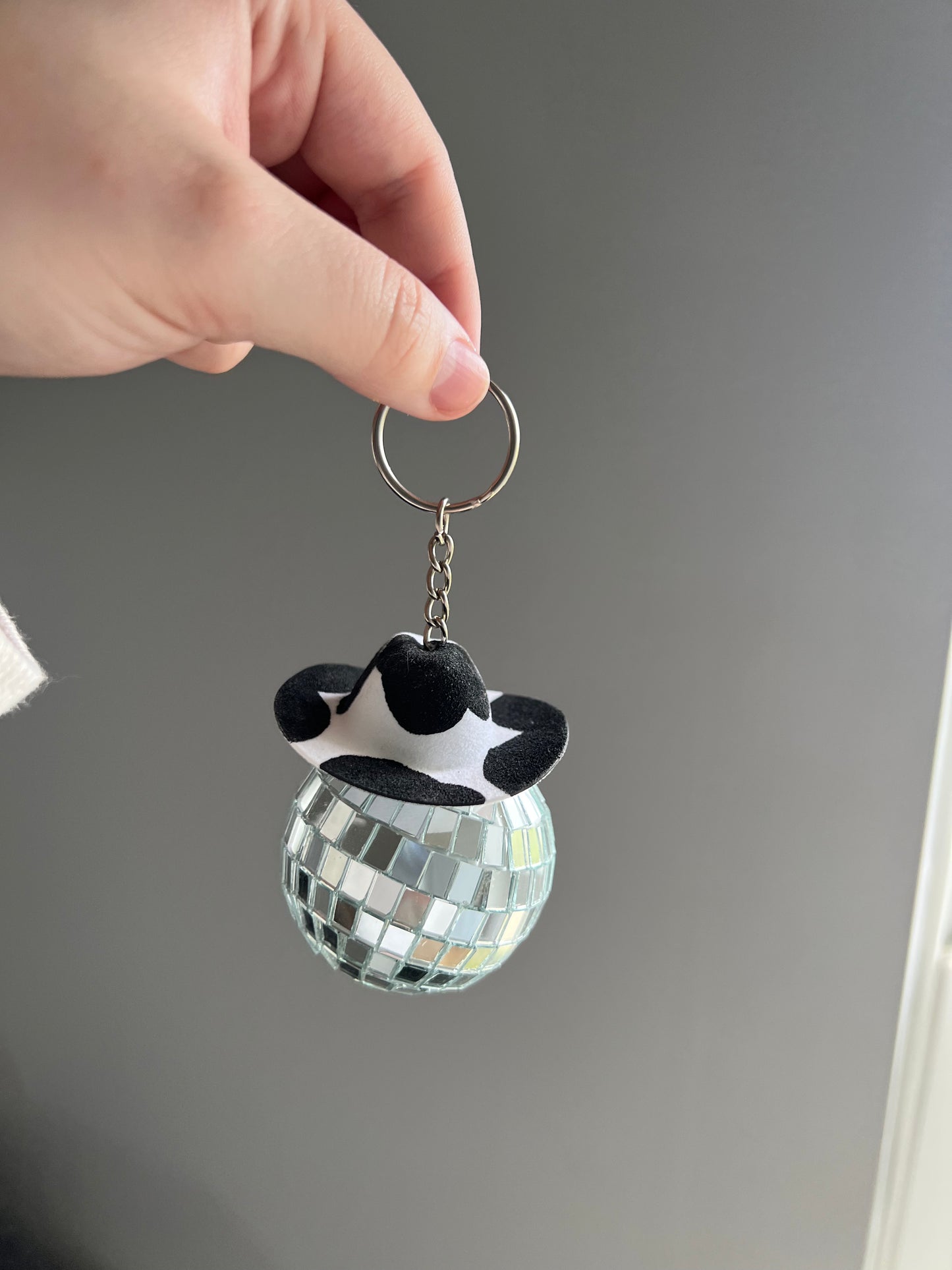 Mini cowboy hat keychain or car charm